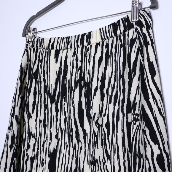 BAUM UND PFERDGARTEN Zebra Print Skirt Black White Midi Lined Women's 40 / US 10 - Picture 5 of 10